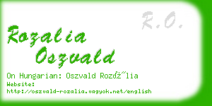 rozalia oszvald business card
